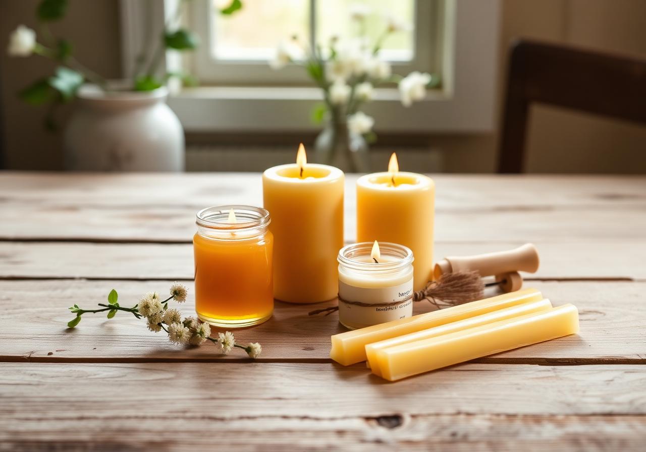 Świeczki z wosku pszczelego